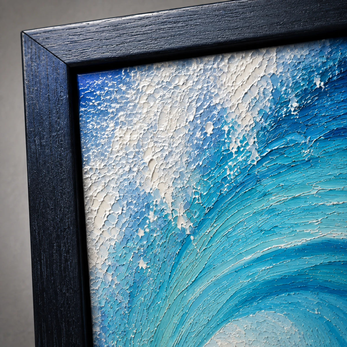 Hand-Painted Artwork | Blue Momentum [noon:detail:frame]