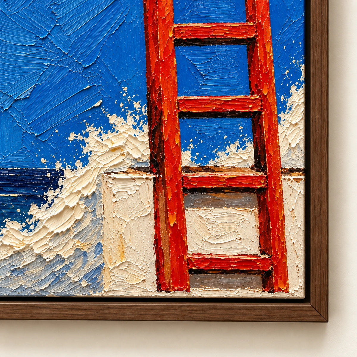 seabirds above the pier, frame detail