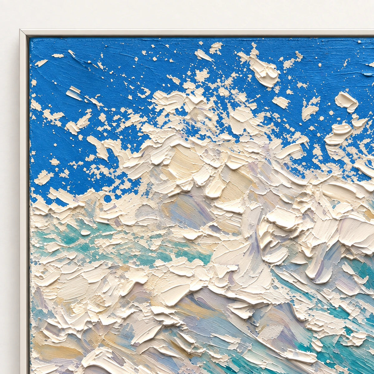 rider in breaking surf, frame detail