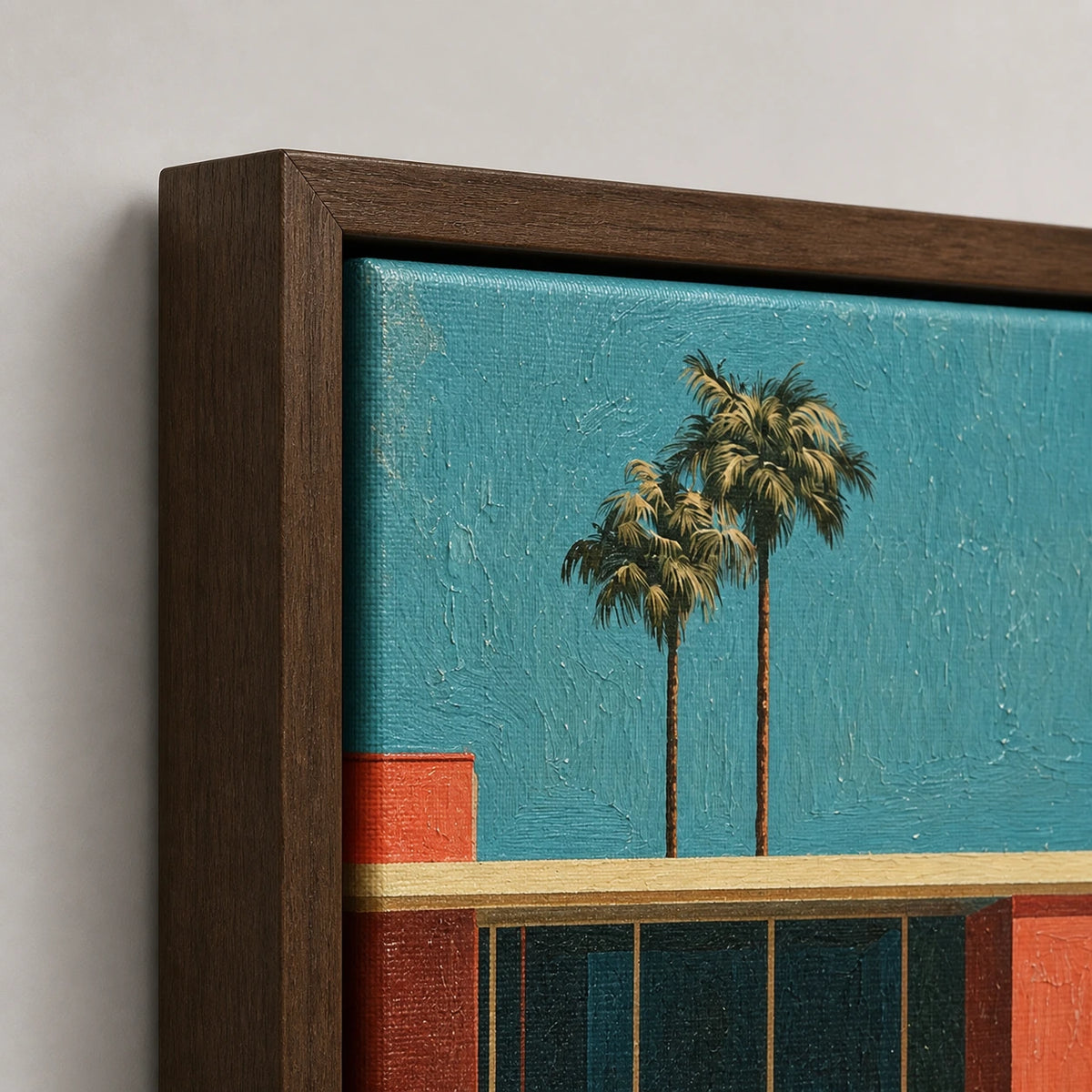 Hand-Painted Artwork | Poolside Horizon [noon:detail:frame]