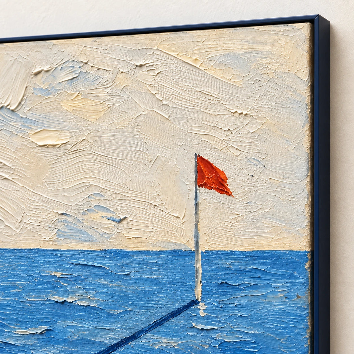 Hand-Painted Artwork | Ocean Golf Flag [noon:detail:frame]