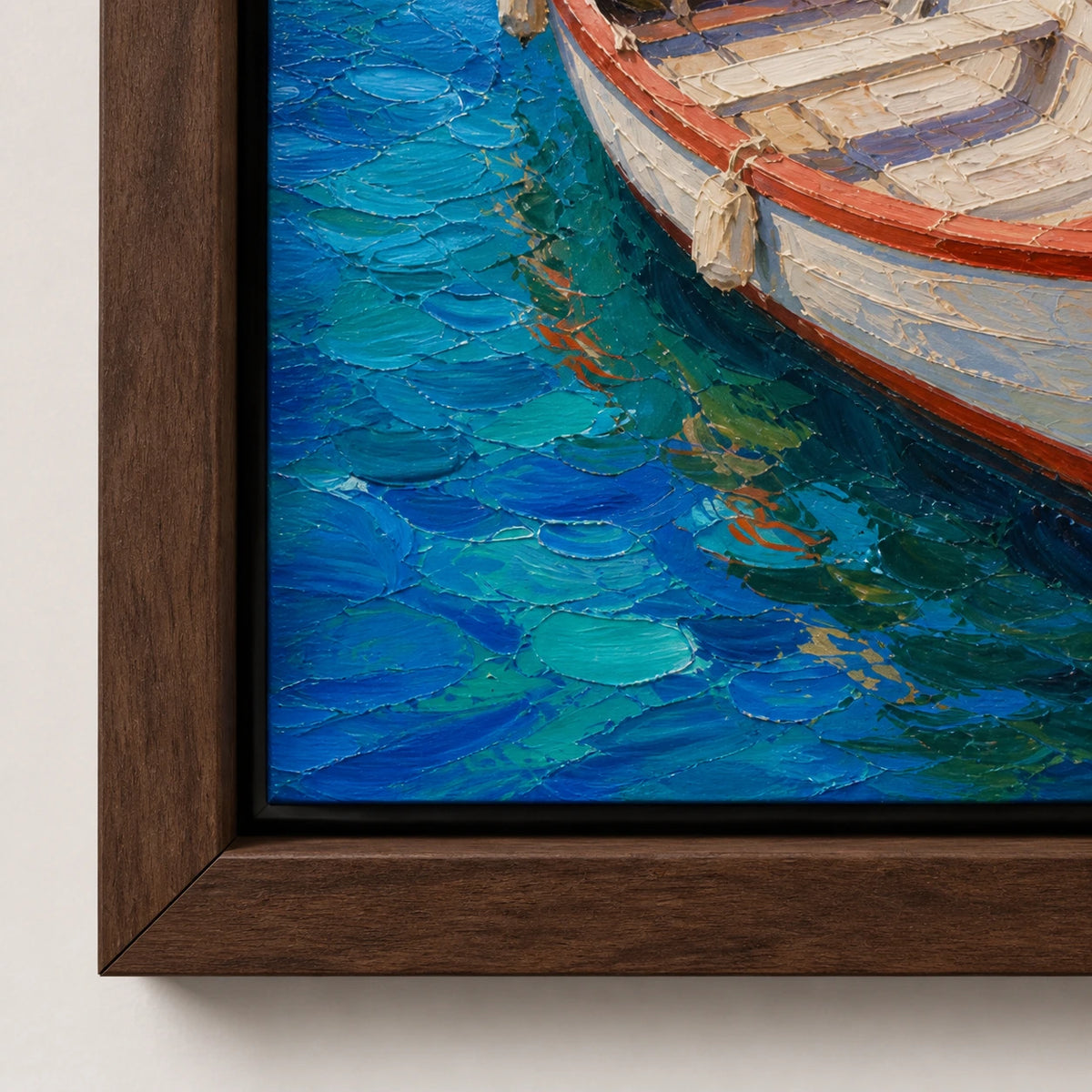 lunch by the blue harbor, frame detail