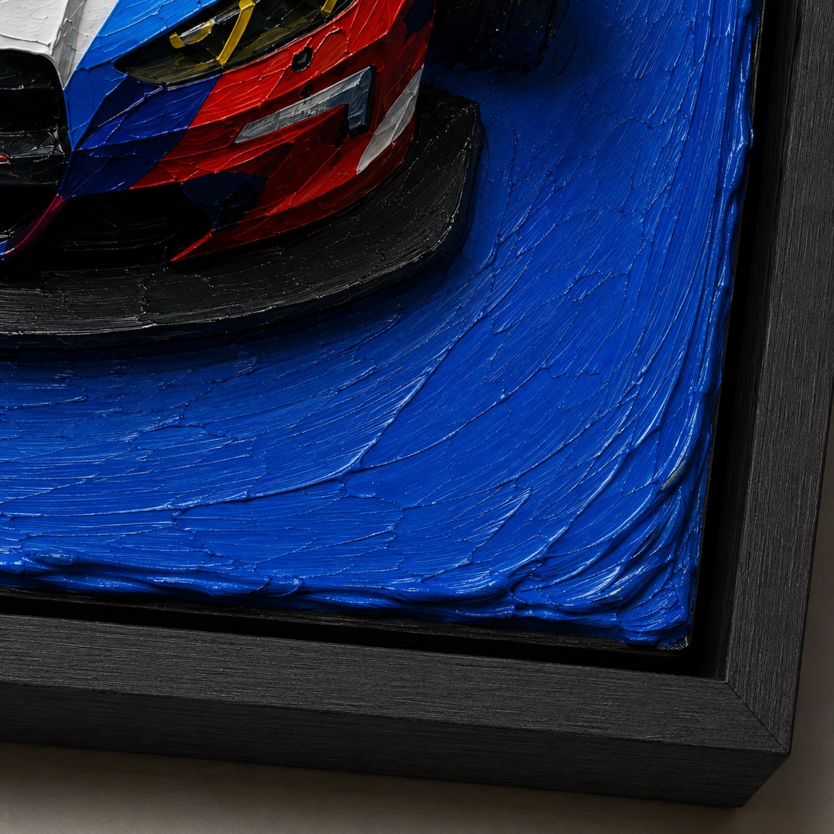 Hand-Painted Artwork | Pit Crew in Blue [noon:detail:frame]