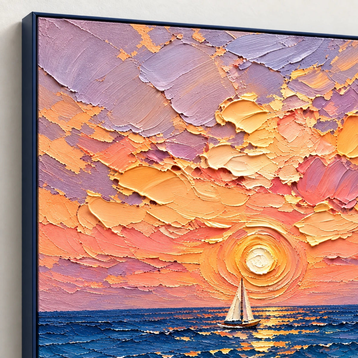 Hand-Painted Artwork | A Walk Along the Sunset Shore [noon:detail:frame]