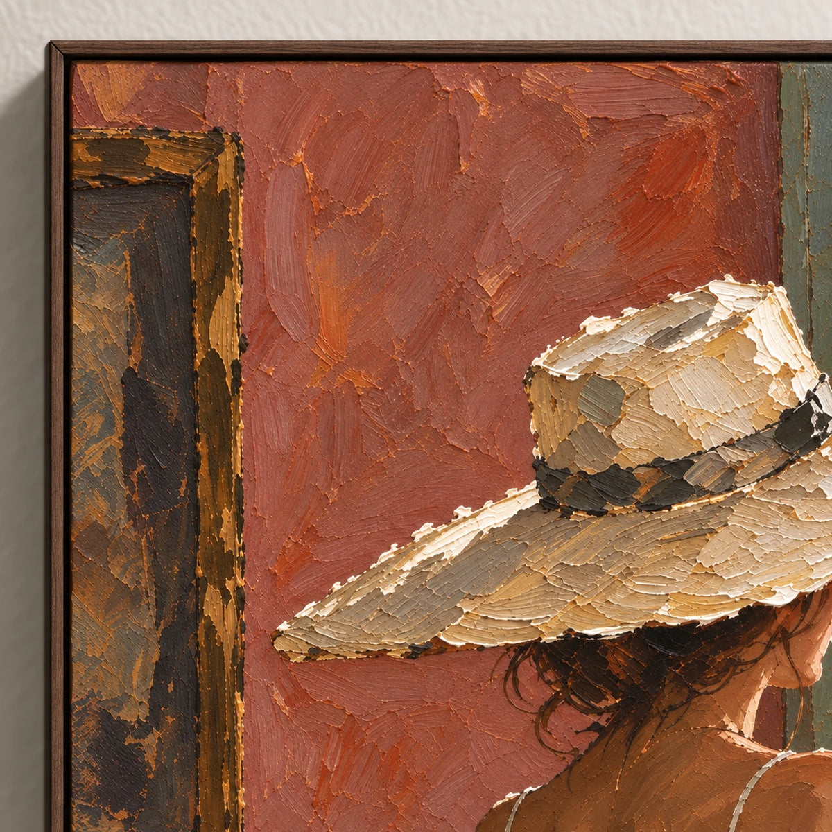 by the garden window, frame detail