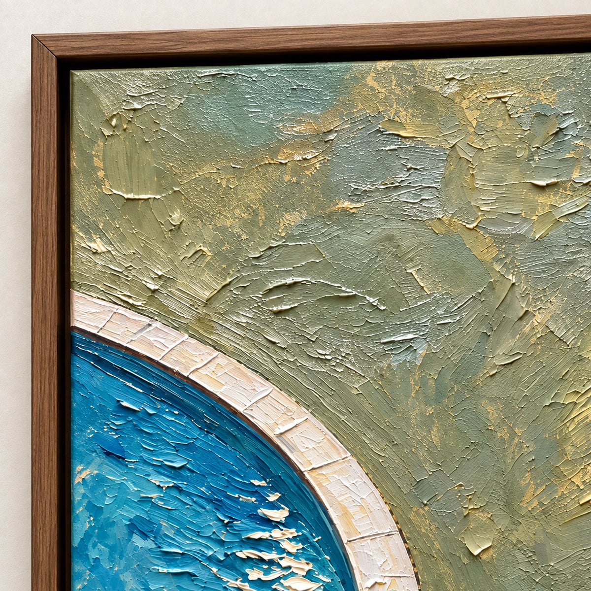 Hand-Painted Artwork | Poolside Stroll [noon:detail:frame]