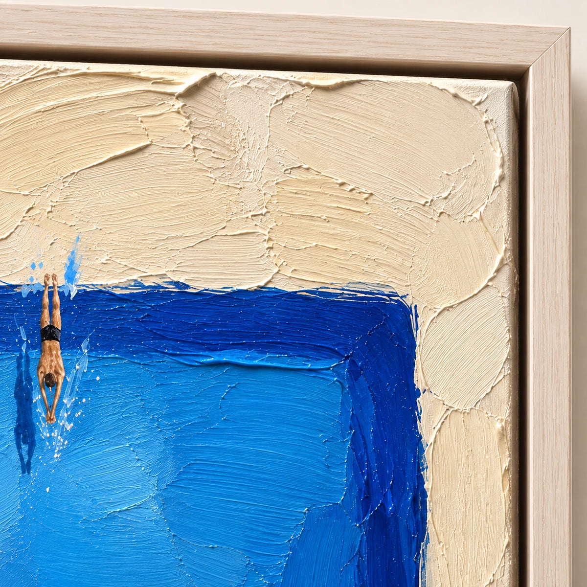 Hand-Painted Artwork | Poolside Dive [noon:detail:frame]