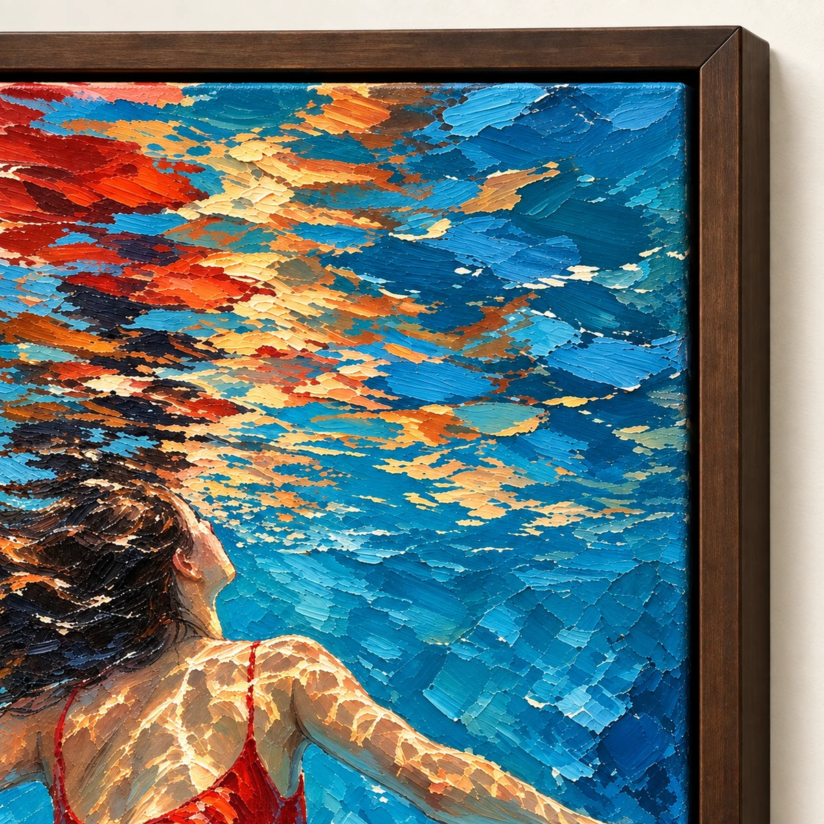 Red Swimmer in Open Water [noon:detail:frame]