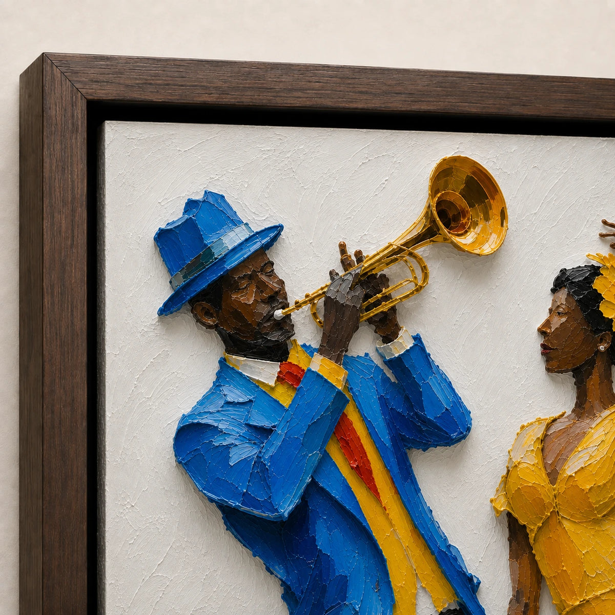 vibrant jazz ensemble, frame detail