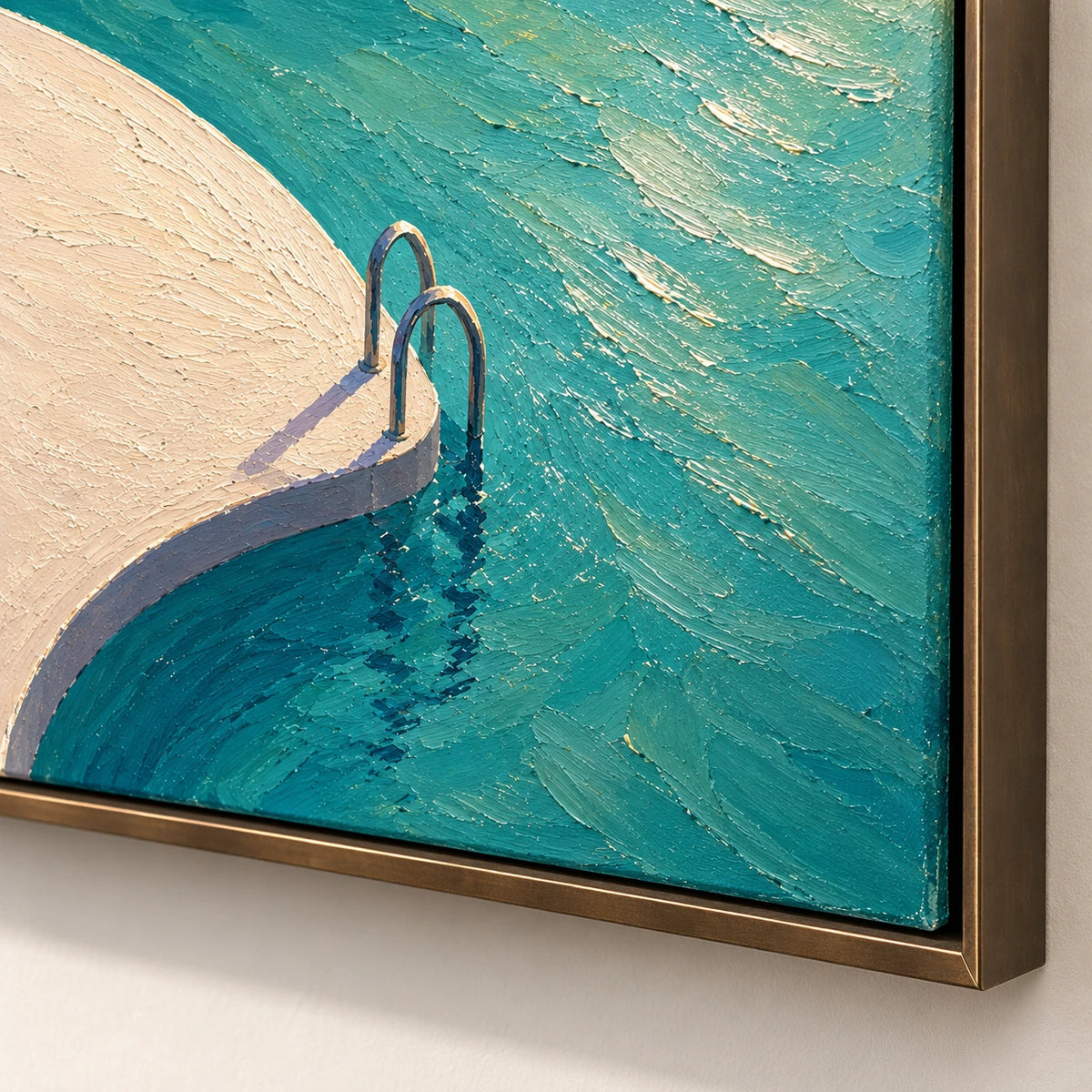 sunlit poolside, frame detail
