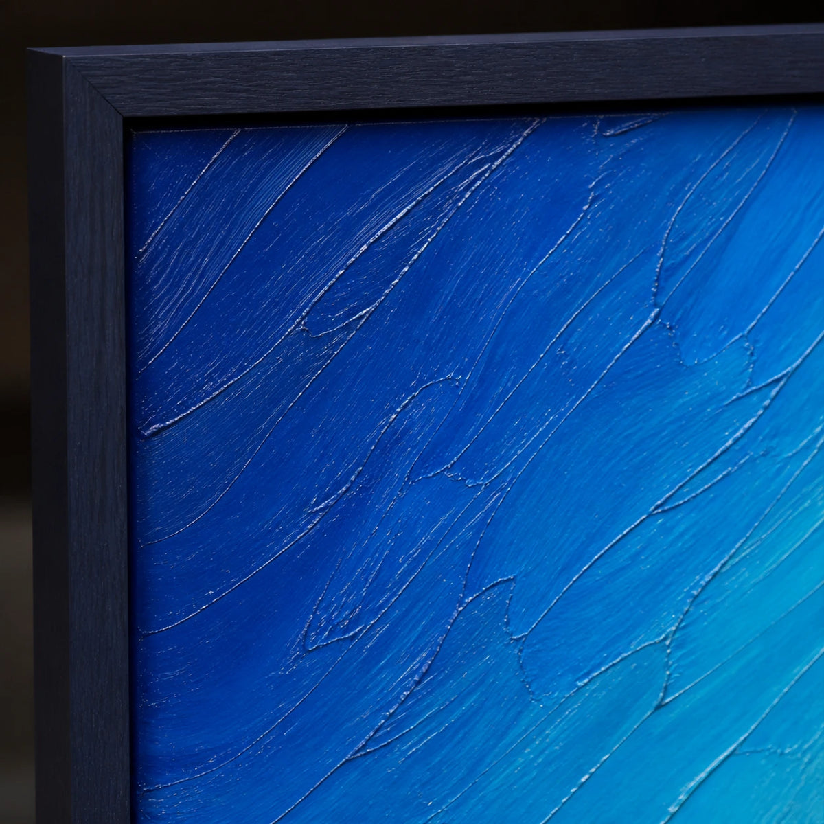 Hand-Painted Artwork | Blue Current [noon:detail:frame]