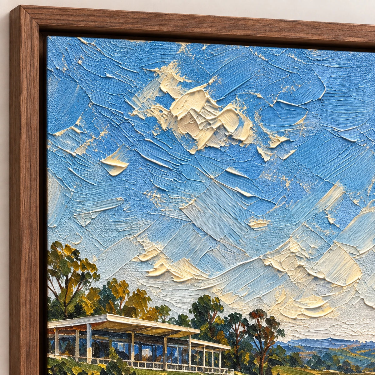 Hand-Painted Artwork | Golf Course Horizo [noon:detail:frame]