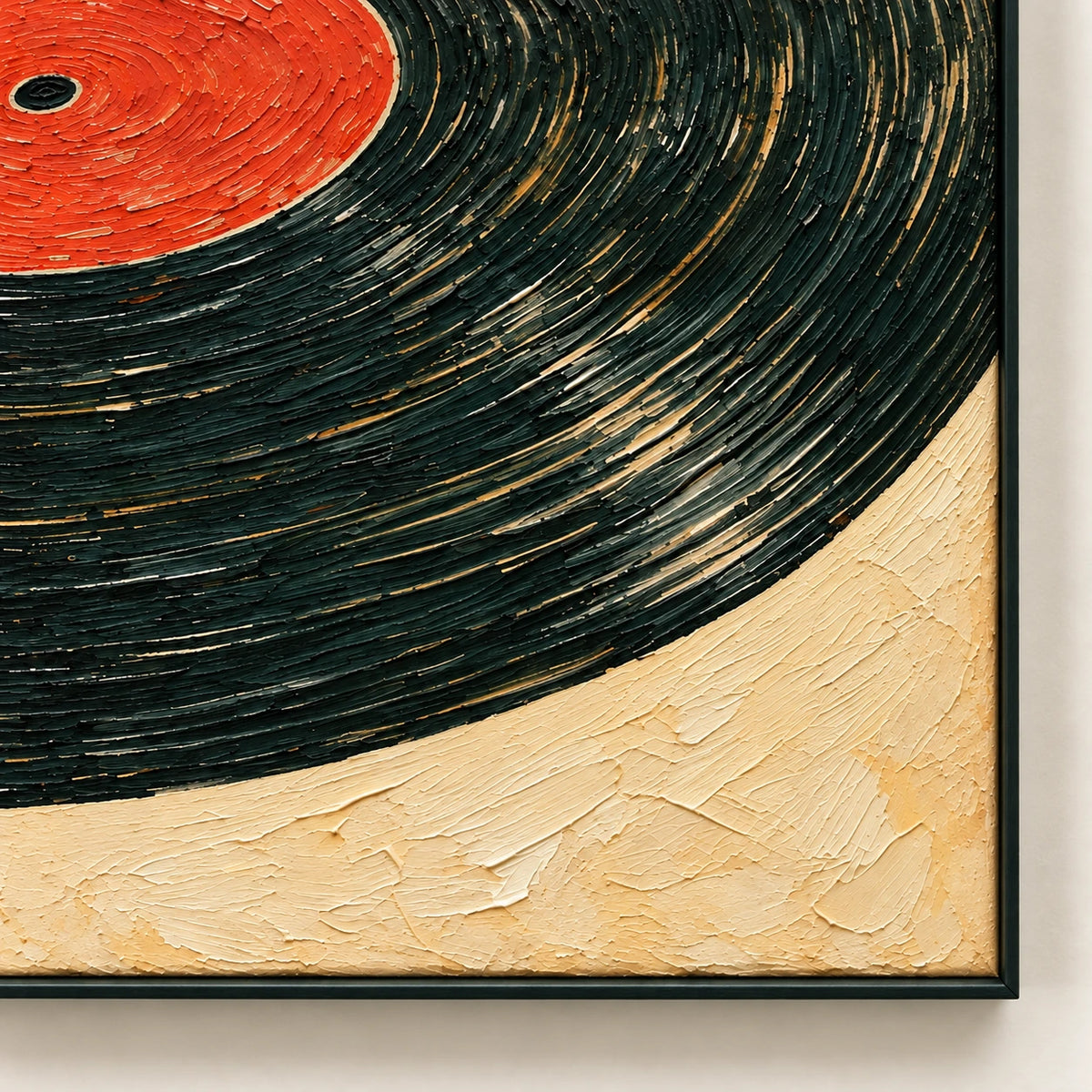 dancing on a record, frame detail