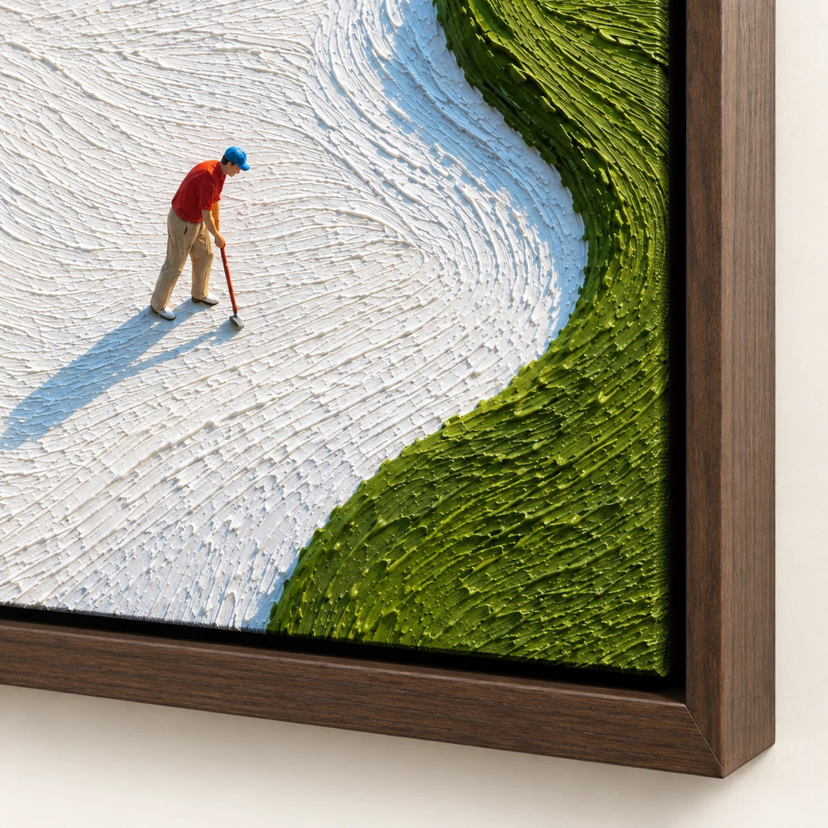 Hand-Painted Artwork | Checking the Line [noon:detail:frame]