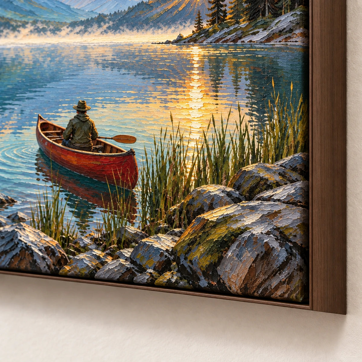 Mountain Lake at First Light [noon:detail:frame]