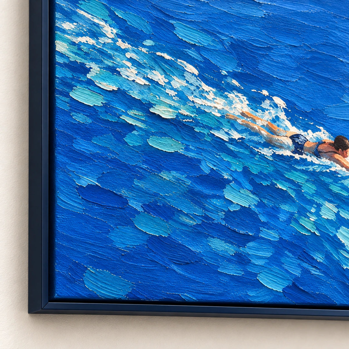 under the quiet diving board, frame detail