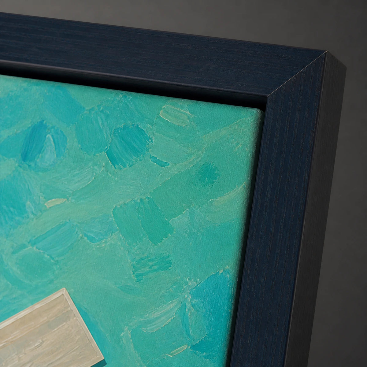 dive into turquoise, frame detail