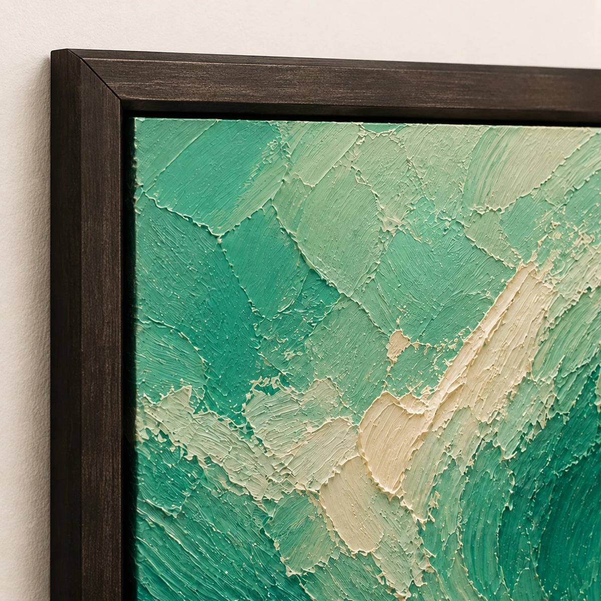Hand-Painted Artwork | Inside the Green Wave [noon:detail:frame]