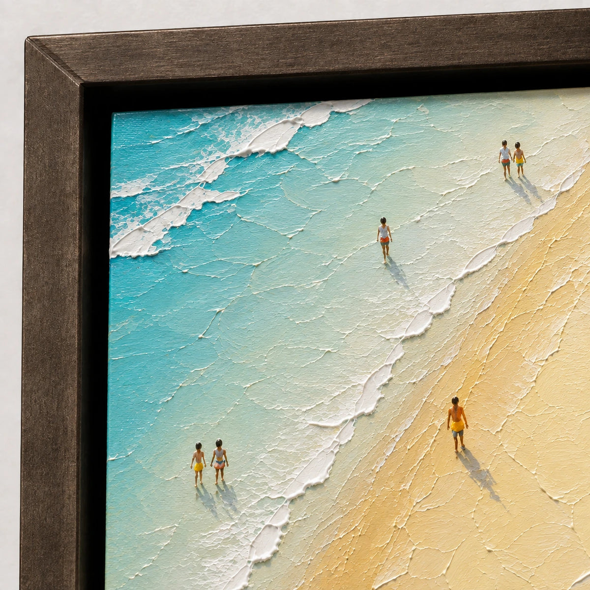 sunlit shoreline, frame detail