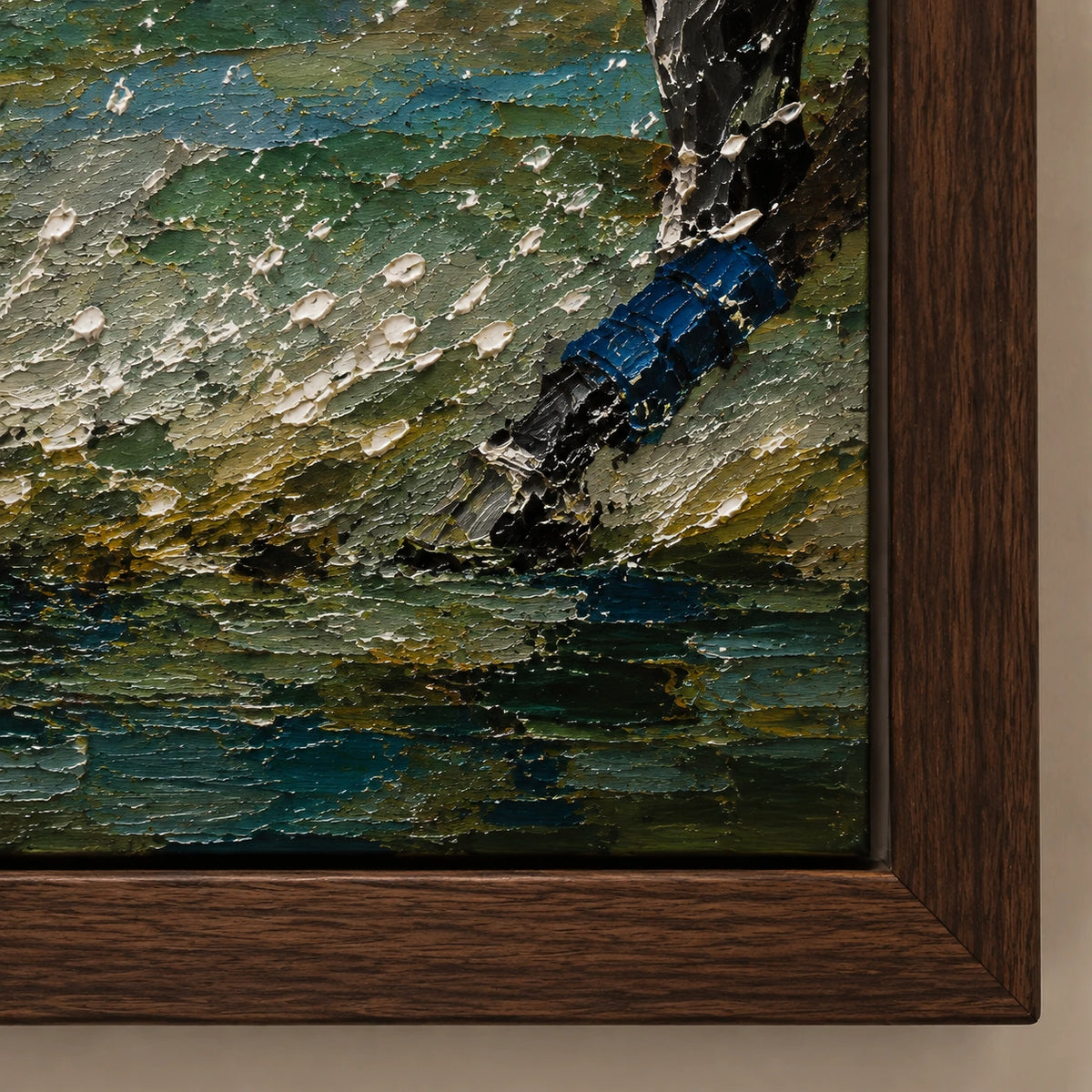 polo riders at low tide, frame detail