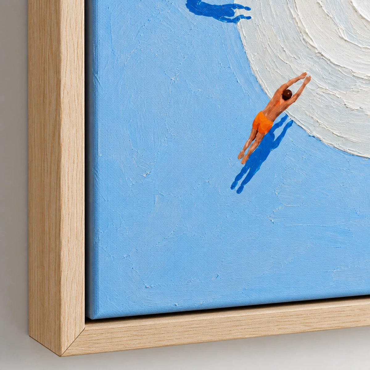 Hand-Painted Artwork | Swimmers in Orbit [noon:detail:frame]