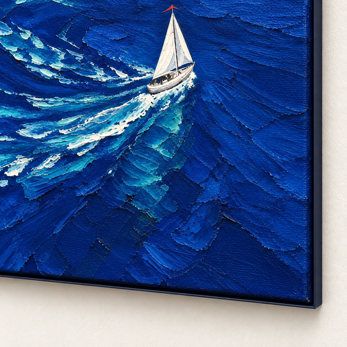 sail into blue, frame detail