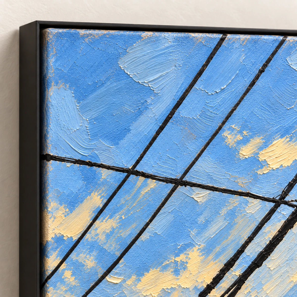 Hand-Painted Artwork | Blue Hour Garage Stree [noon:detail:frame]