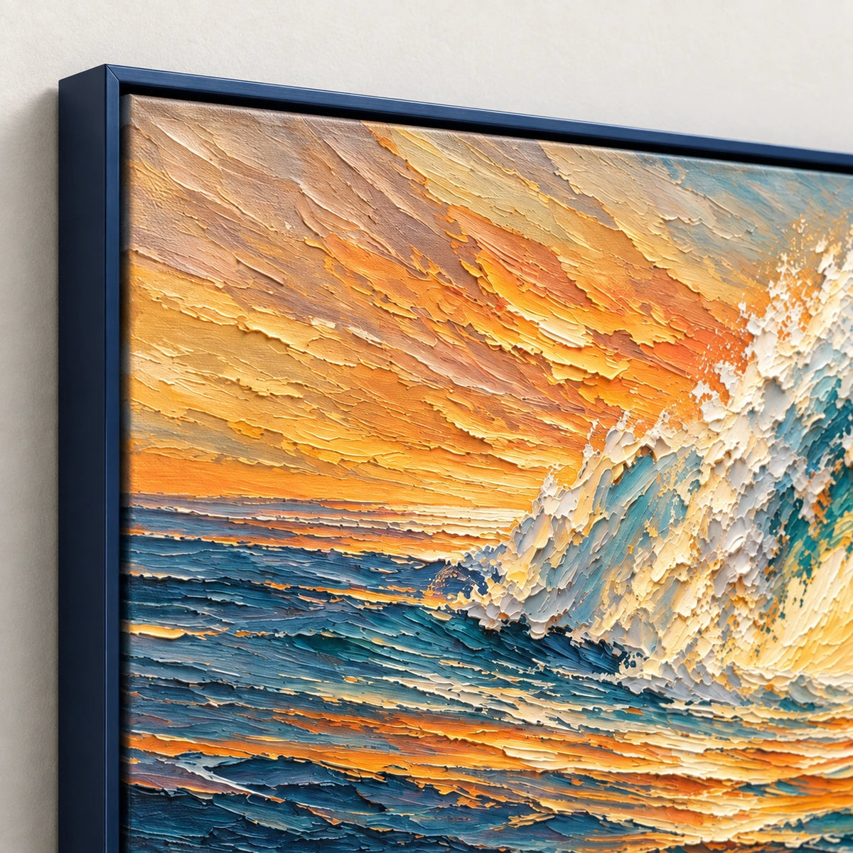 sunset wave surfer, frame detail
