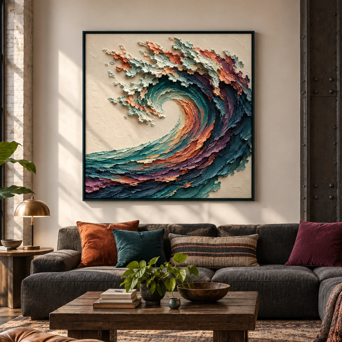 prism wave displayed in a loft living room