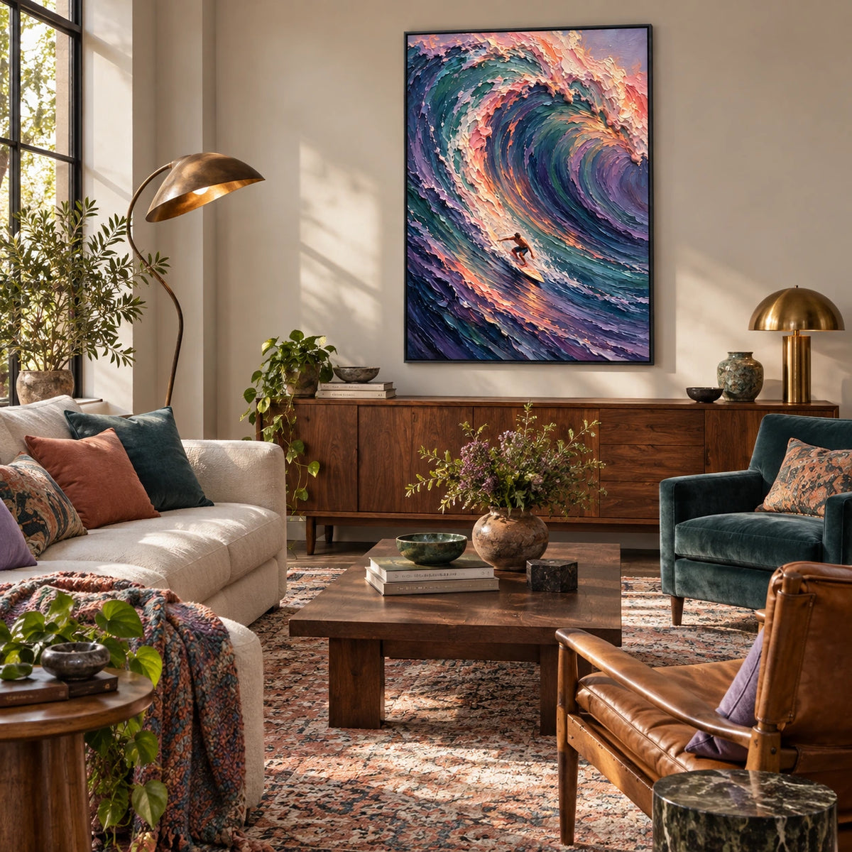 pastel breaker displayed in a family living room