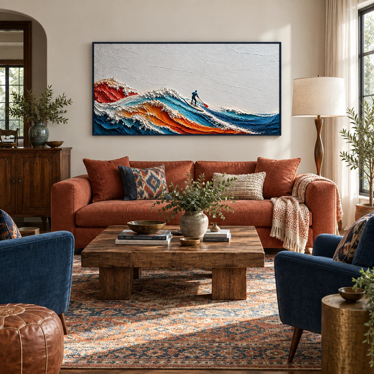 tidal freedom displayed in a living room