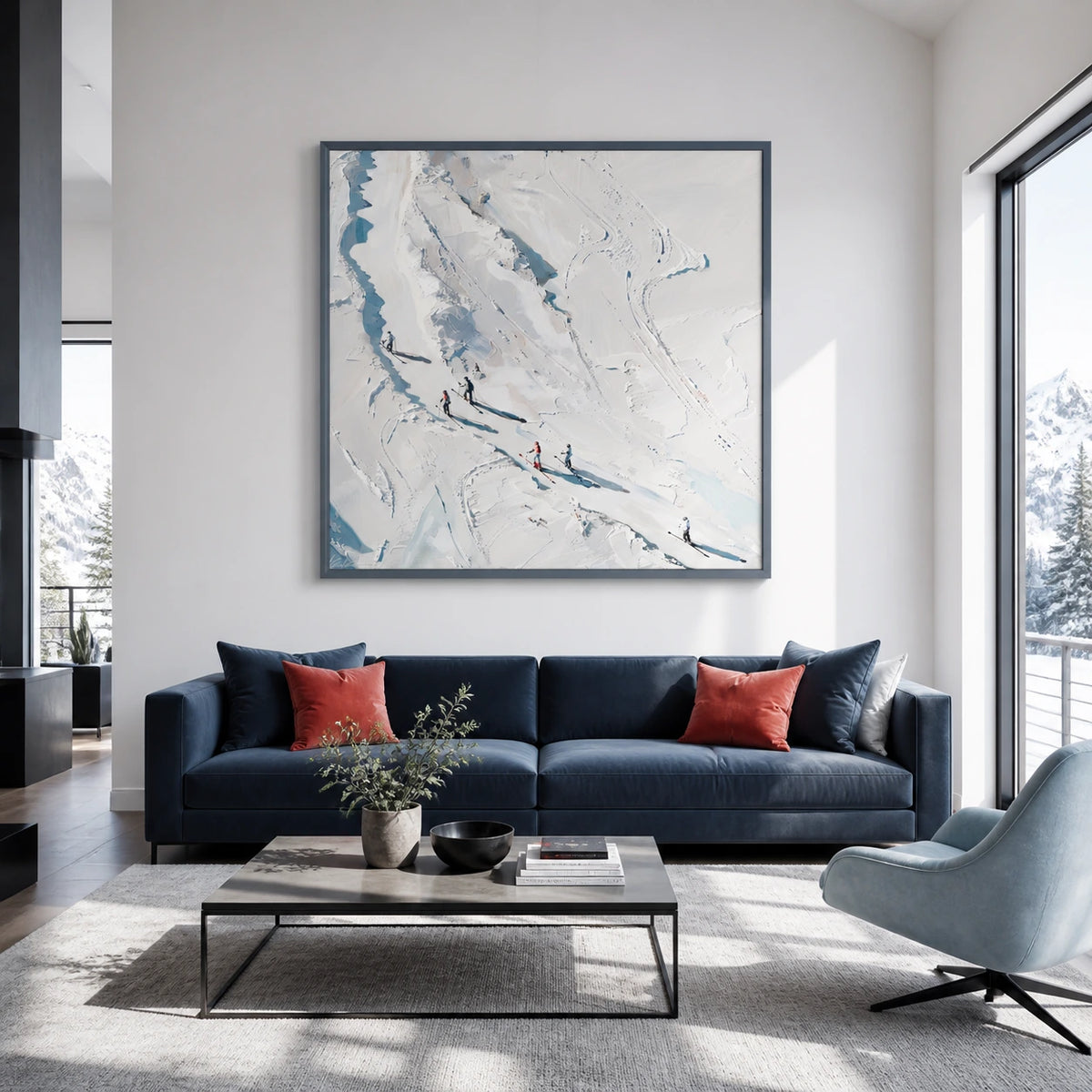 alpine drift displayed in a living room