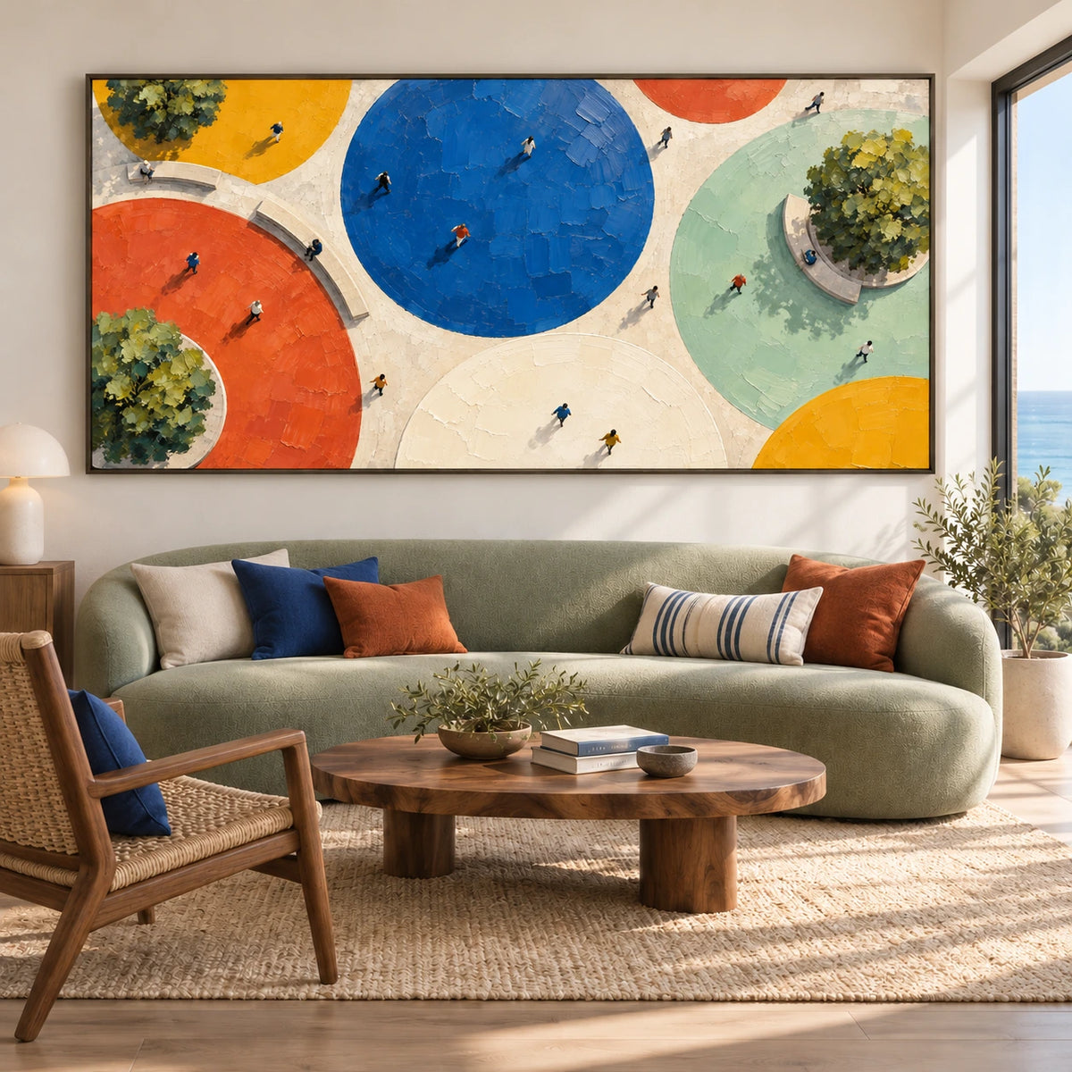 walking through color displayed in a living room