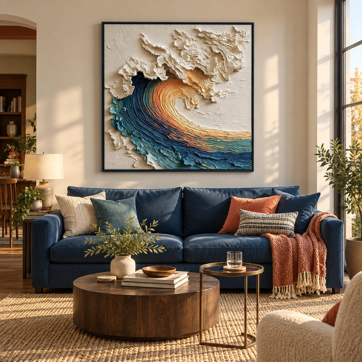 amber tide displayed in a living room