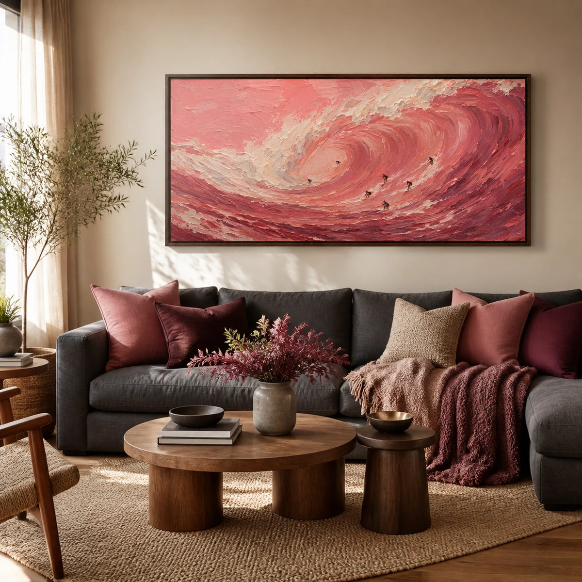 rosewater break displayed in a living room