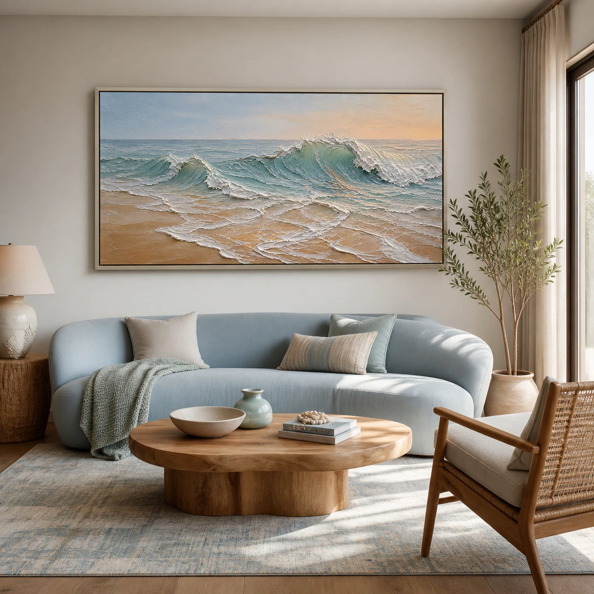 sunlit break displayed in a living room