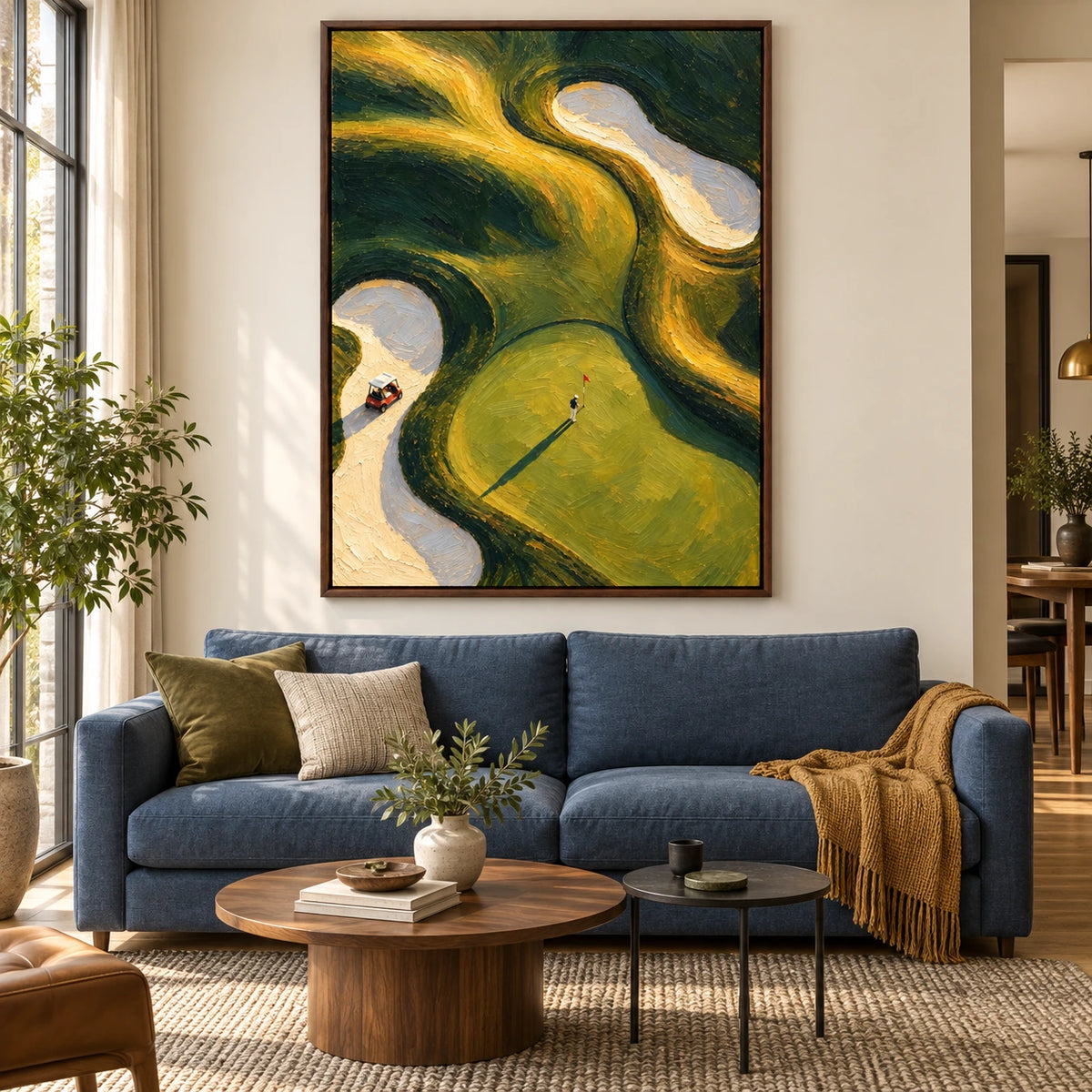 fairway drift displayed in a living room