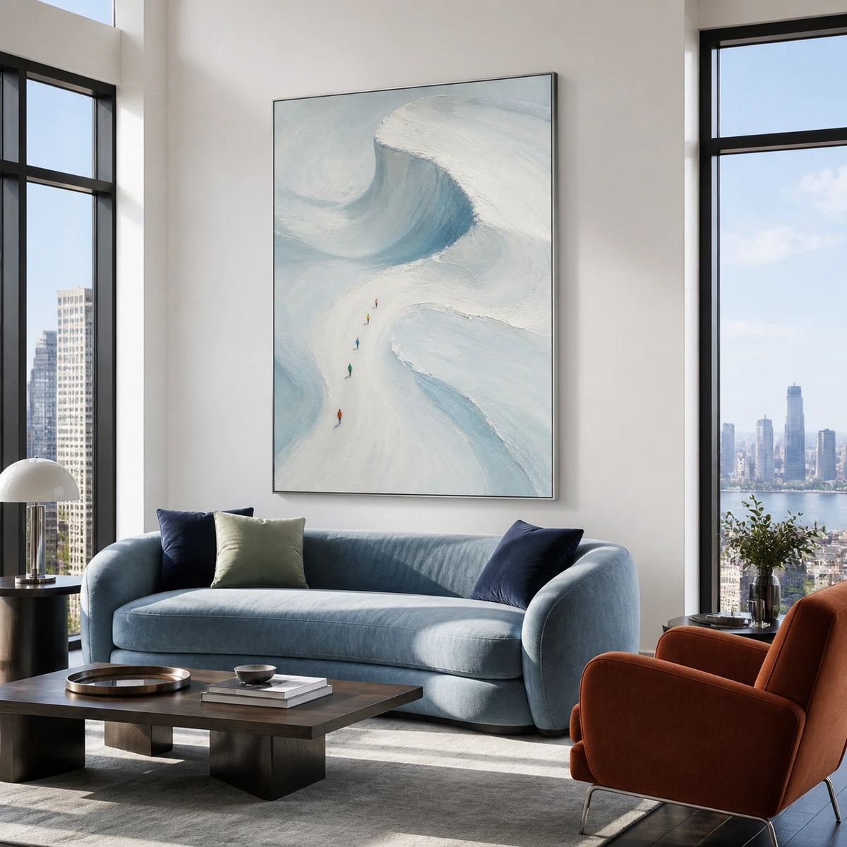 Hand-Painted Artwork | Beneath the Tidal Crest [noon:room:Living room]