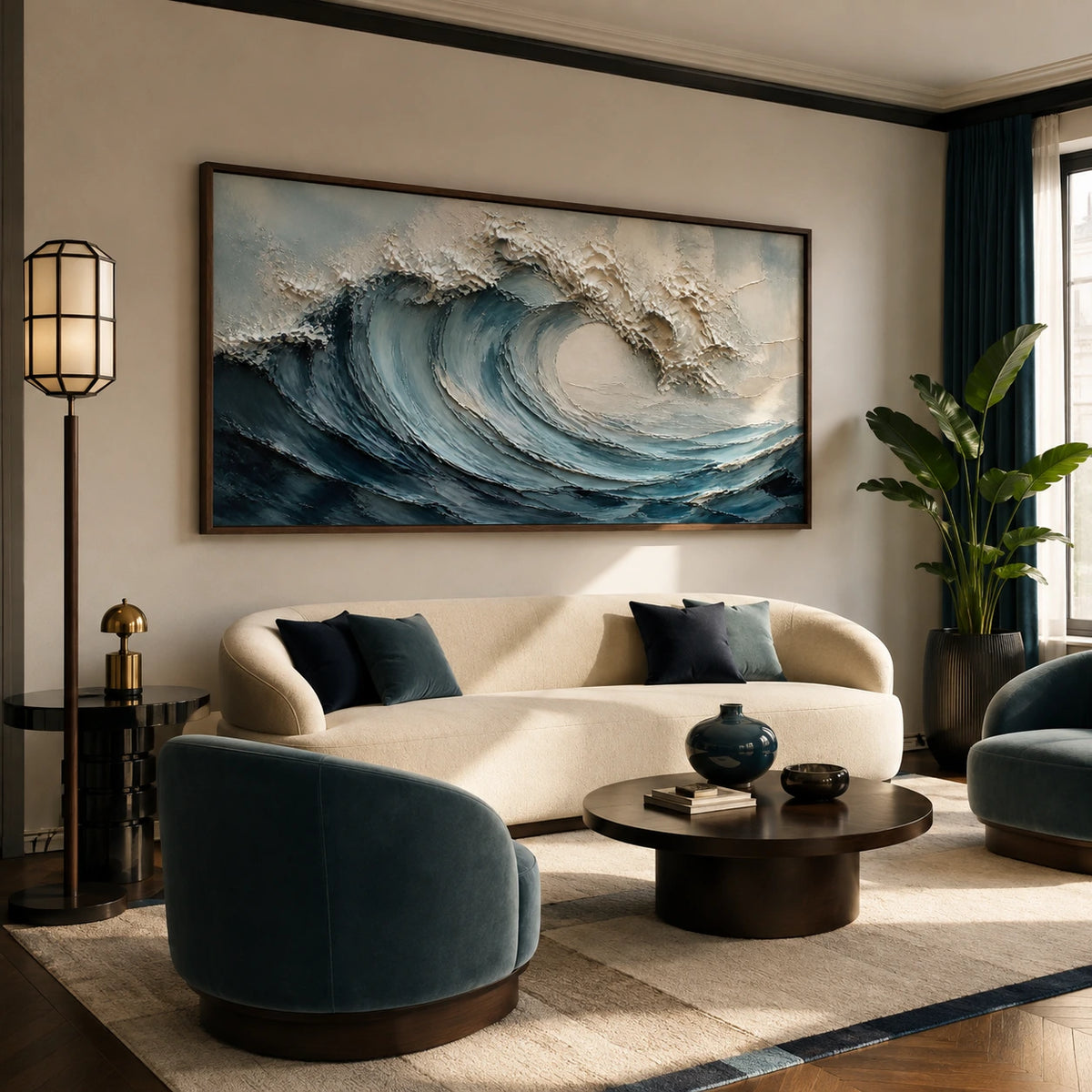 tidal arc displayed in a living room