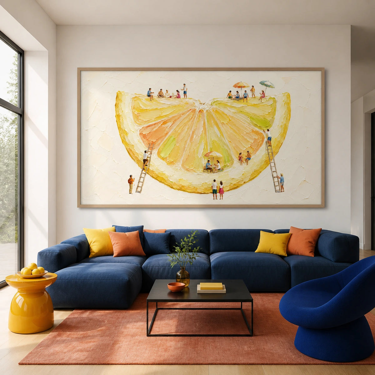 a slice of summer displayed in a living room