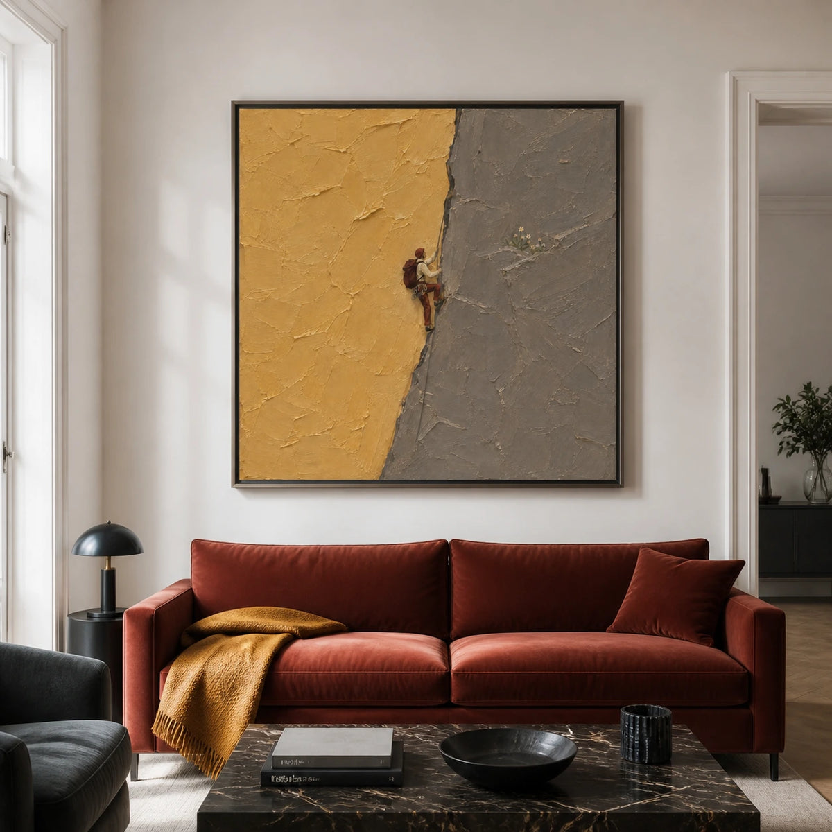 chasing wildflowers displayed in a living room