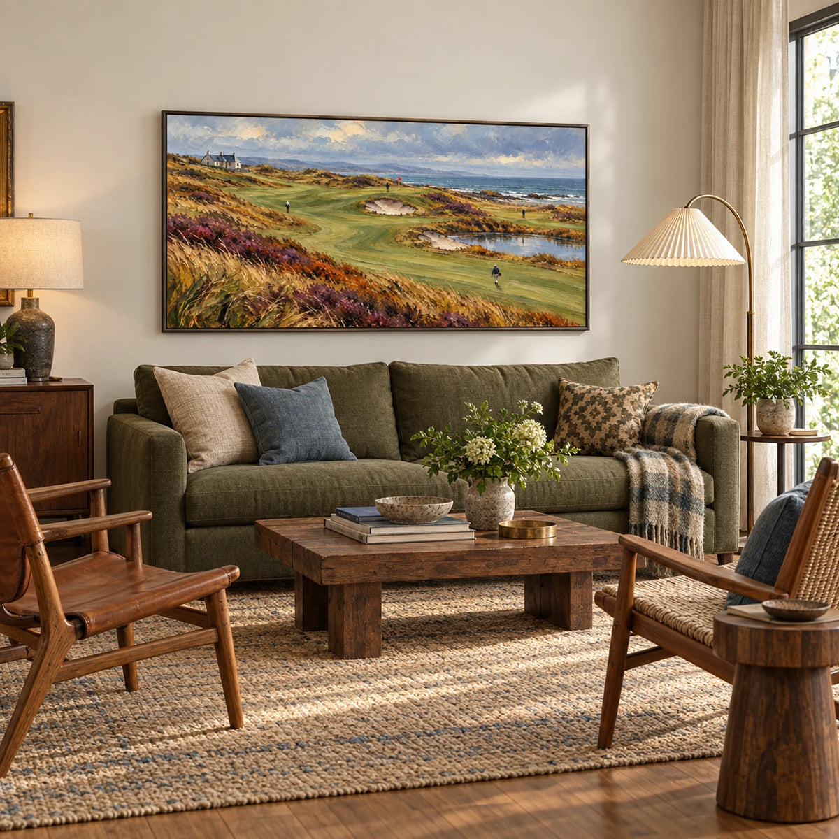 wild coast golf links displayed in a family living room