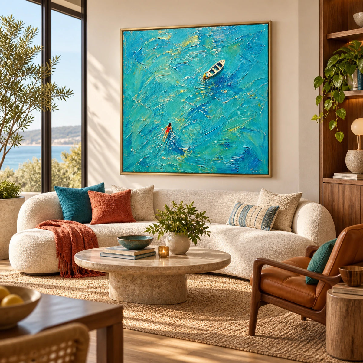 ocean wanderer displayed in a living room