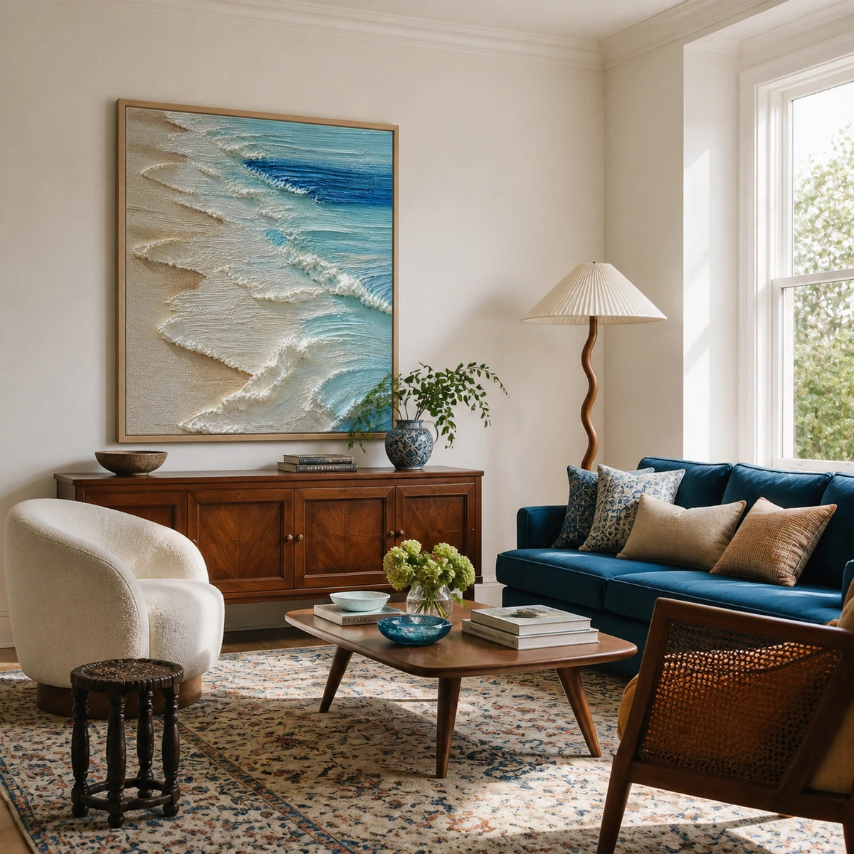 tidal rhythm displayed in a living room