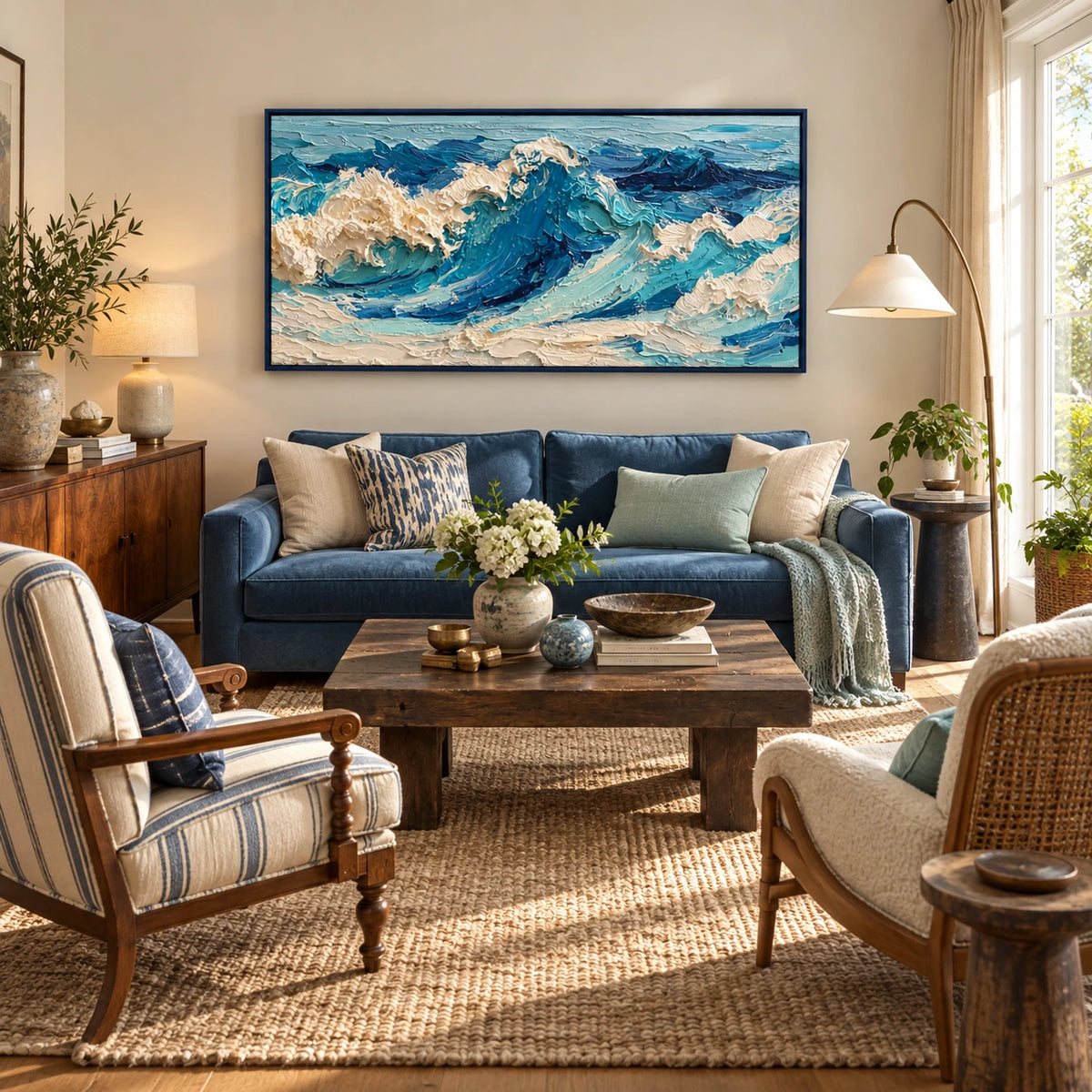 blue surge displayed in a family living room