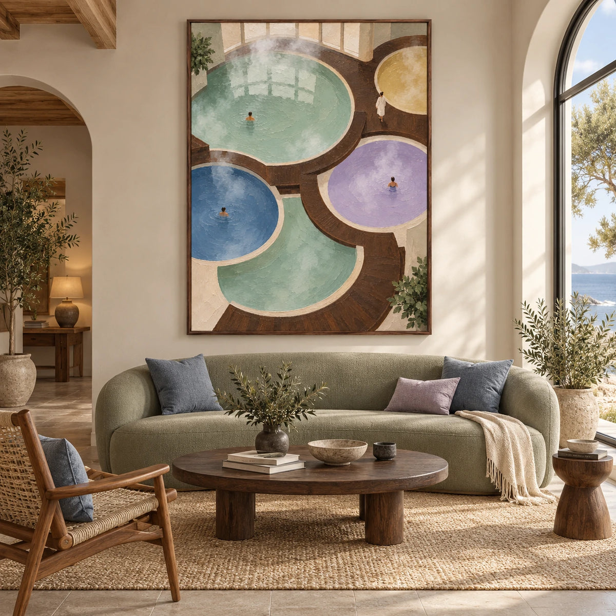 stillwater pools displayed in a living room