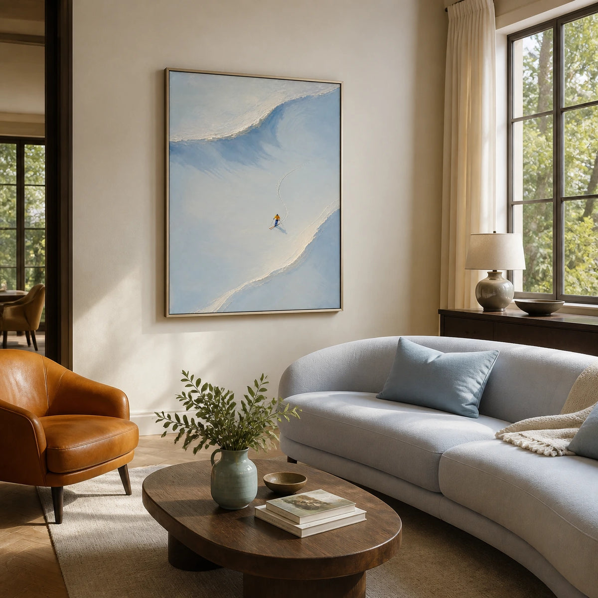 powder line displayed in a living room