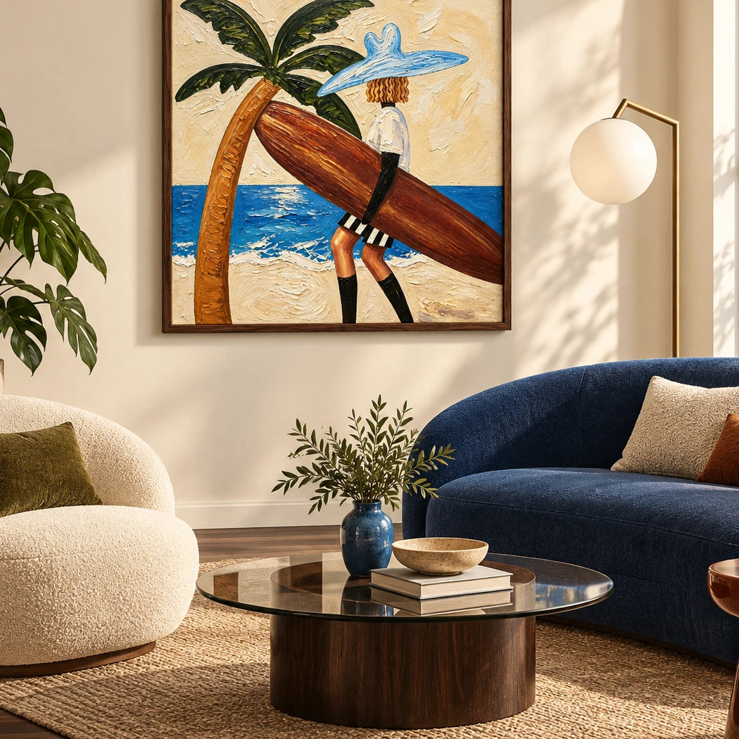 coastal ride displayed in a living salon