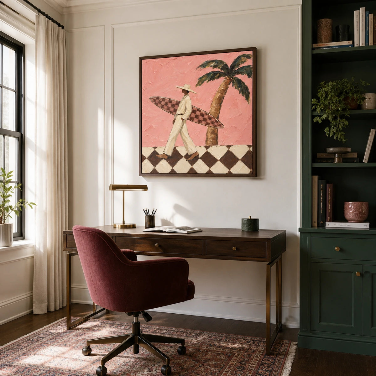 boardwalk rhythm displayed in a home office