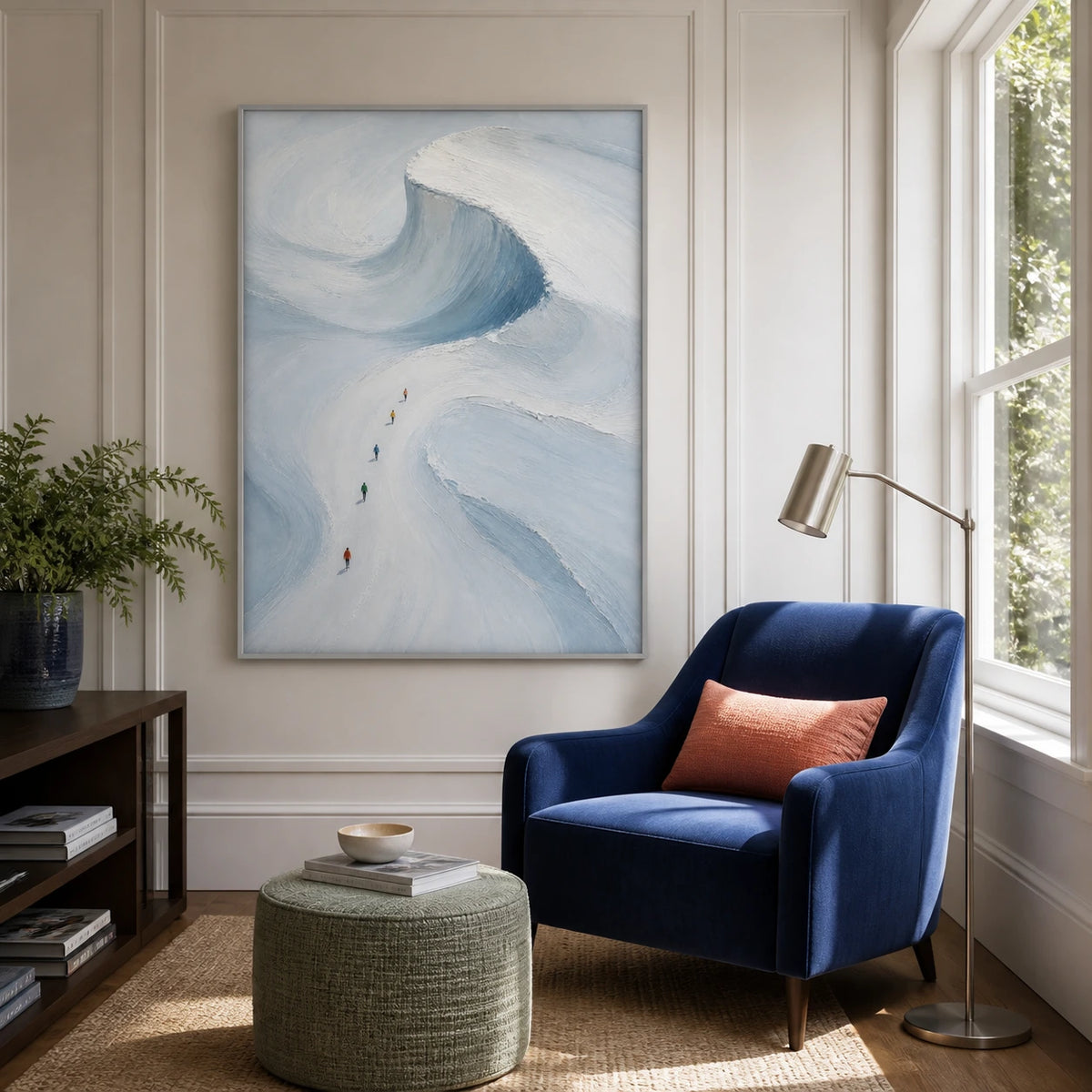Hand-Painted Artwork | Beneath the Tidal Crest [noon:room:Reading corner]